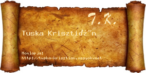 Tuska Krisztián névjegykártya